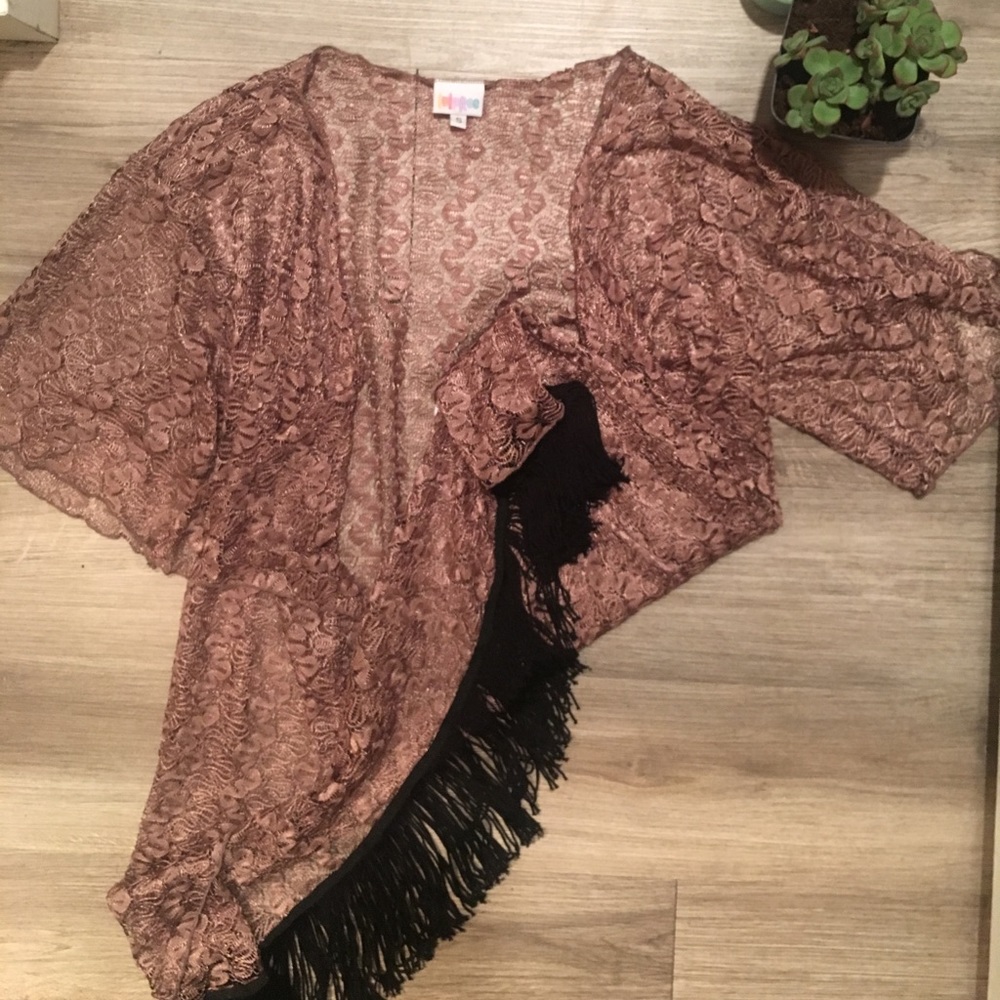 Lularoe | Fringe & Lace Monroe Kimono